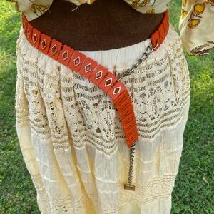 Vintage Plastic Retro Chain Belt:60s/70s/Pin Up/Western/Cowgirl/Folk/Abstract